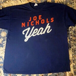 Joe Nichols YEAH Concert Tour Short Sleeve T-Shirt Blue Size XL GILDAN